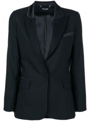 Однобортный пиджак Styland. Цвет: чёрный