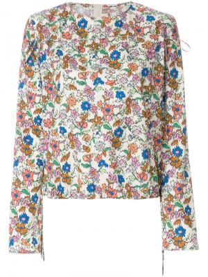 Блузка с цветочным принтом Marni. Цвет: многоцветный
