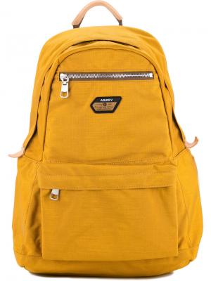 Рюкзак с накладным карманом As2ov. Цвет: жёлтый и оранжевый