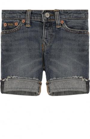 Джинсовые шорты с отворотами Polo Ralph Lauren. Цвет: темно-синий