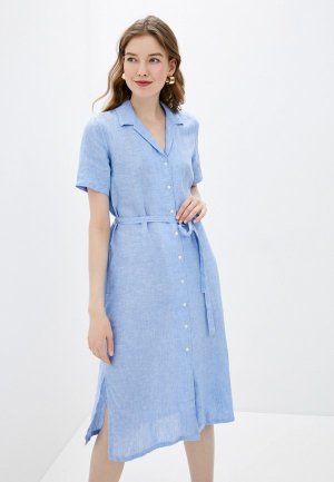 Платье Gant. Цвет: голубой