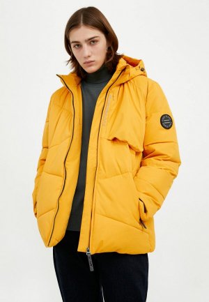 Куртка утепленная Finn Flare. Цвет: желтый