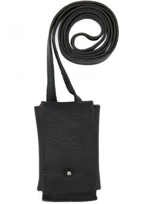 Кожаный портсигар Uma Wang. Цвет: чёрный