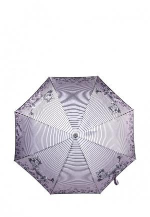 Зонт складной Fabretti. Цвет: фиолетовый