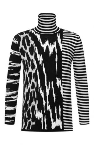 Джемпер из смеси шерсти и вискозы с воротником-стойкой Givenchy. Цвет: черный
