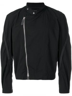 Классическая байкерская куртка Homme Plissé Issey Miyake. Цвет: чёрный