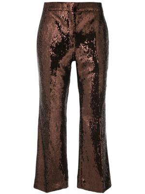Укороченные брюки клеш Nº21. Цвет: коричневый