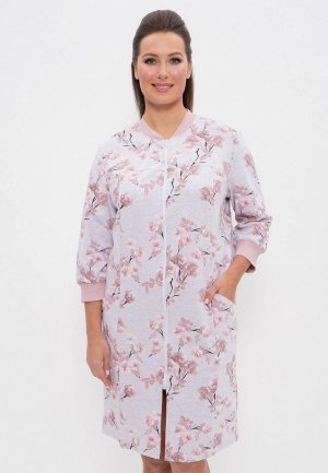 Халат домашний Cleo. Цвет: серый