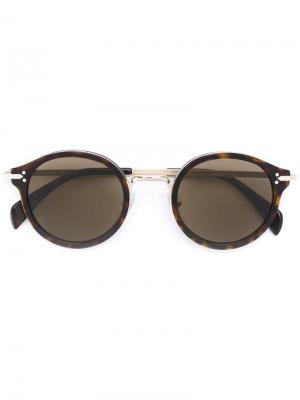 Солнцезащитные очки в круглой оправе Céline Eyewear. Цвет: коричневый