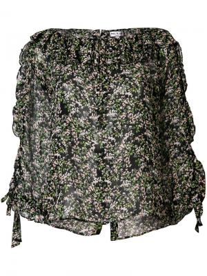 Блузка с цветочным принтом Paul & Joe. Цвет: зелёный
