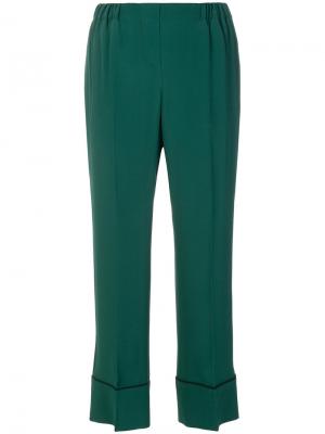 Укороченные брюки с завышенной талией Nº21. Цвет: зелёный