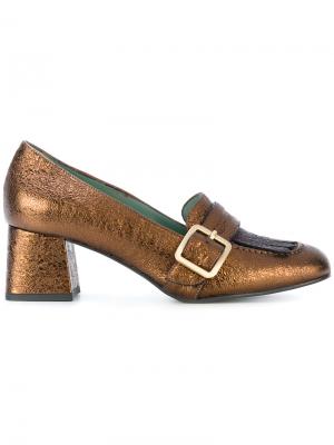 Туфли с пряжками Paola Darcano D'arcano. Цвет: коричневый