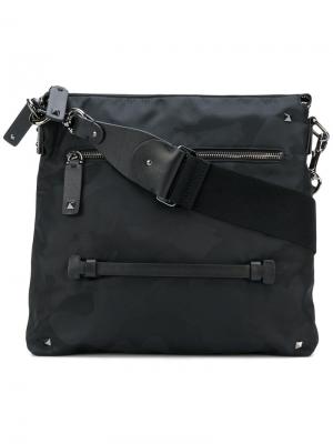 Камуфляжная сумка через плечо Valentino. Цвет: чёрный
