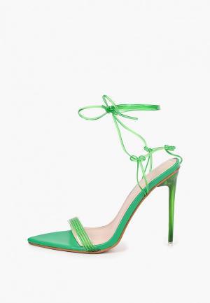Босоножки Ideal Shoes. Цвет: зеленый
