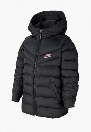 Куртка утепленная Nike. Цвет: черный