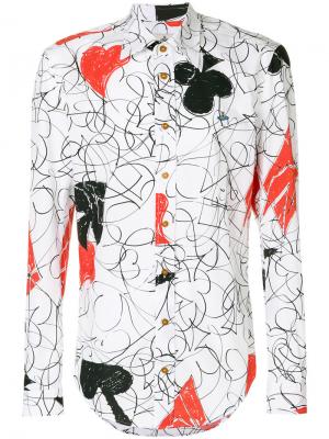 Рубашка с абстрактным принтом Vivienne Westwood. Цвет: белый