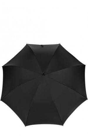 Зонт-трость с фигурной ручкой Alexander McQueen. Цвет: черный