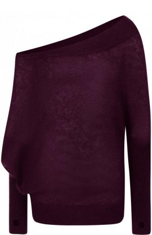 Однотонный пуловер с открытым плечом Tom Ford. Цвет: фиолетовый