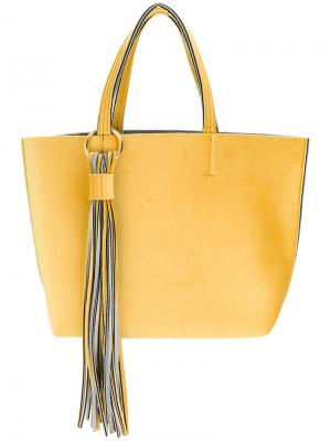 Большая сумка-тоут с бахромой Alila. Цвет: жёлтый и оранжевый