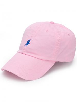 Кепка с вышитым логотипом Polo Ralph Lauren. Цвет: розовый и фиолетовый