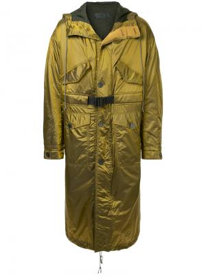 Удлиненное пальто мешковатого кроя Haider Ackermann. Цвет: зелёный
