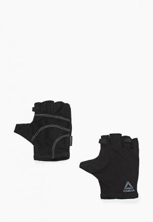 Перчатки для фитнеса Reebok. Цвет: черный