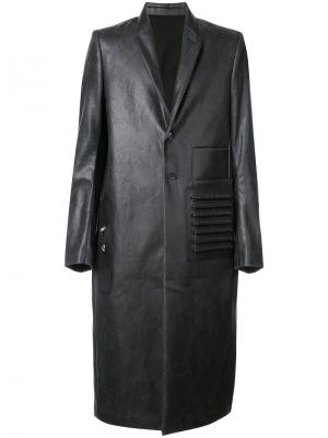 Пальто из искусственной кожи Rick Owens. Цвет: чёрный