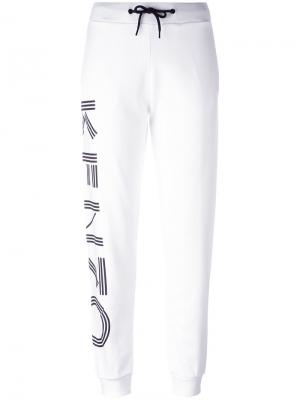 Спортивные брюки с логотипом Kenzo. Цвет: белый