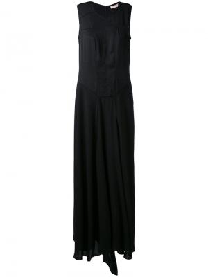 Длинное платье с панельным дизайном A.F.Vandevorst. Цвет: чёрный