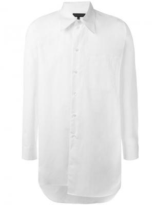 Удлиненная асимметричная рубашка Ann Demeulemeester Grise. Цвет: белый