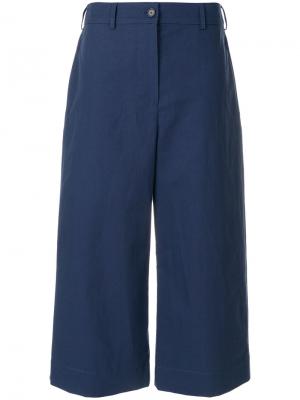 Широкие укороченные брюки Kenzo. Цвет: синий
