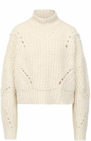 Шерстяной свитер фактурной вязки Isabel Marant. Цвет: бежевый
