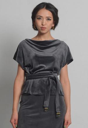 Блуза Sana.moda. Цвет: серый