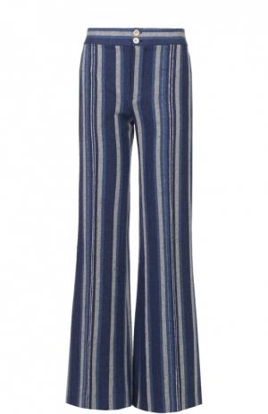 Расклешенные брюки в полоску Chloé. Цвет: синий