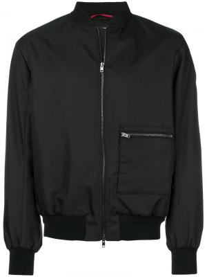 Атласная куртка-бомбер Oamc. Цвет: чёрный