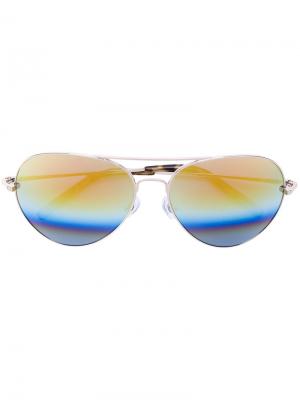 Солнцезащитные очки-авиаторы Matthew Williamson. Цвет: металлический