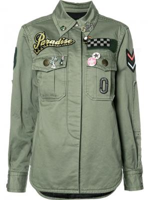 Рубашка с заплатками в стиле милитари Marc Jacobs. Цвет: зелёный
