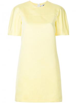 Платье шифт с короткими рукавами MSGM. Цвет: жёлтый и оранжевый