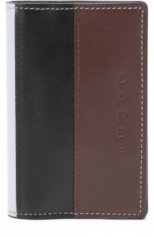 Кожаный футляр для кредитных карт с контрастной отделкой Marni. Цвет: разноцветный