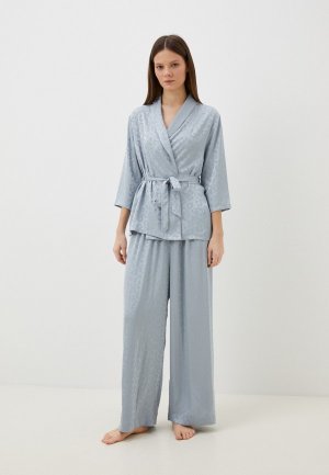 Халат и пижама Fielsi. Цвет: серый