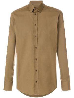 Классическая рубашка Dolce & Gabbana. Цвет: коричневый