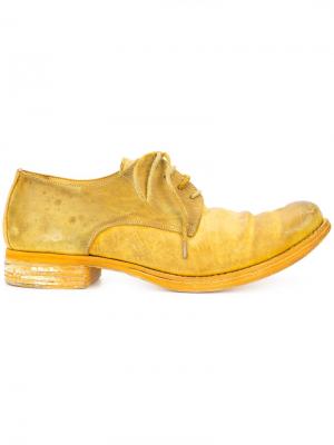 Туфли на шнуровке A Diciannoveventitre. Цвет: жёлтый и оранжевый