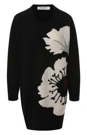 Кашемировый пуловер с вышитым принтом Valentino. Цвет: черный
