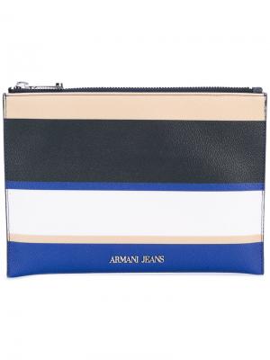 Полосатый кошелек Armani Jeans. Цвет: синий