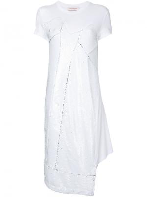 Платье с пайетками A.F.Vandevorst. Цвет: белый