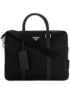 Классическая сумка для ноутбука Prada. Цвет: чёрный