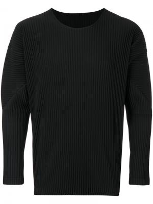 Плиссированный свитер Homme Plissé Issey Miyake. Цвет: чёрный