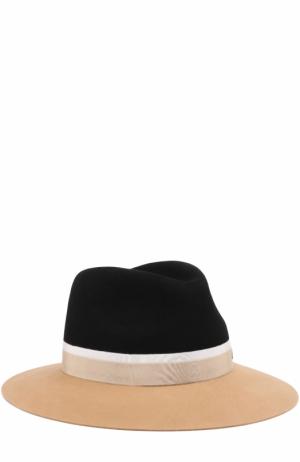 Фетровая шляпа Henrietta с лентой Maison Michel. Цвет: черный