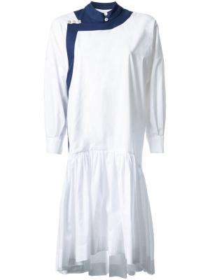 Платье шифт с кисточками Antonio Marras. Цвет: белый