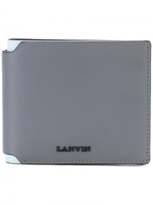 Классический бумажник Lanvin. Цвет: серый